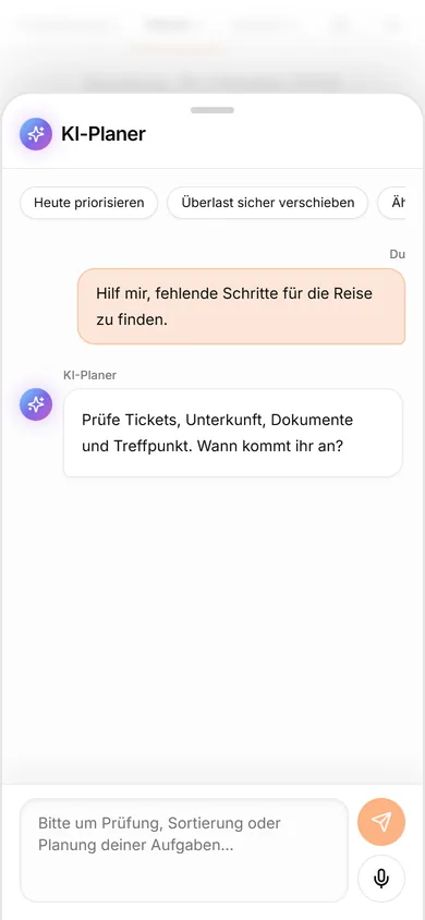 TasksNet KI-Assistent: Eine begrenzte, konkrete Frage stellen