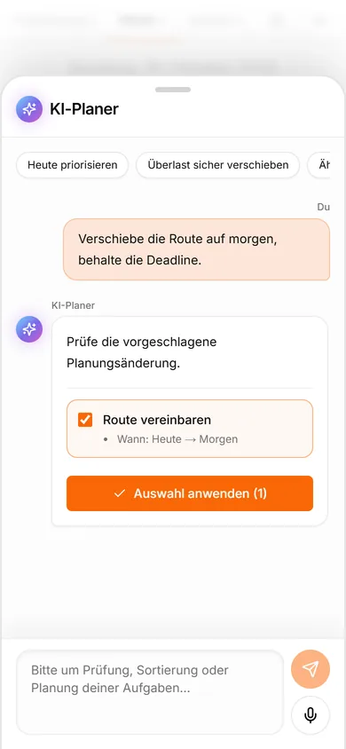 TasksNet KI-Assistent: Jede Änderung prüfen