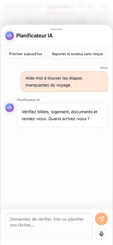 Assistant IA TasksNet: Poser une question précise